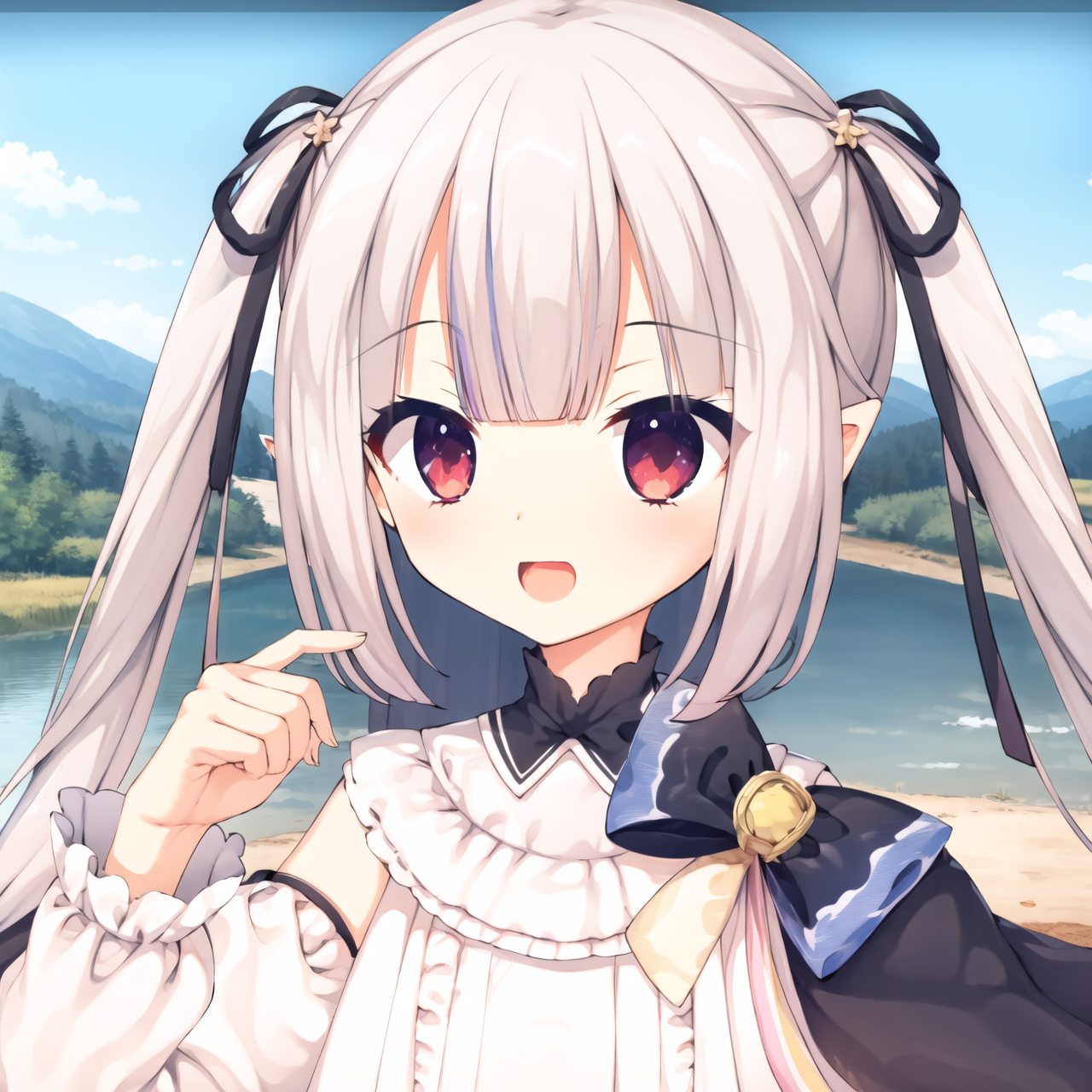 01053-2678867290-on_stomach,((dark_persona)),1girl,solo,virtual youtuber,red eyes,long hair,pointy ears,ribbon,twintails,hair ribbon,white hair,b.png